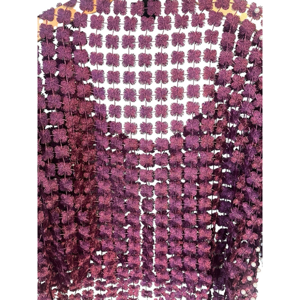 Midnight Velvet Knit Top Womens Size XL Purple Pearl - Picture 8 of 9